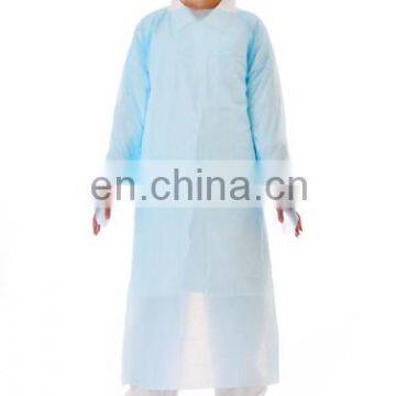 Disposable CPE protection plastic medical surgeon gown