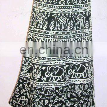 bohemian long wrap skirt beautiful print animal print wholesale cotton skirt hippi skirt wrapround skirt