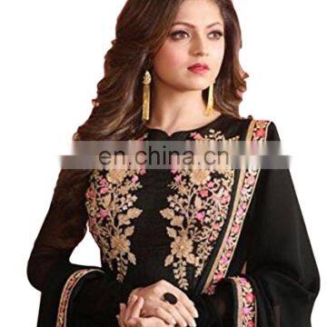 Party Wear Dress Material / Latest Semi Stitched Dubai Style Dresses 2017 / Ocassion Wear Ankle Length Gown(anarkali Dresses) photo-2