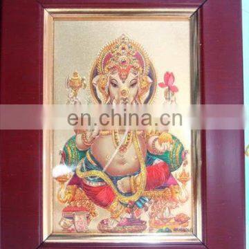 Religious Golden Frame Home Decor Gift Ganesh