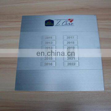 aluminum engraved number metal wall plate