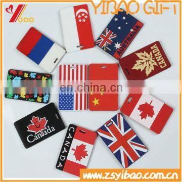 More than 10+ designs, Fancy funny 3D wholesale hard plastic custom luggage tag with various styles