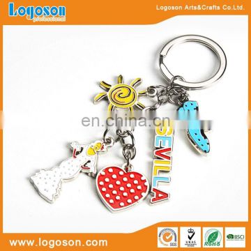 custom Effier tower heart pendant paris metal keychain pendants