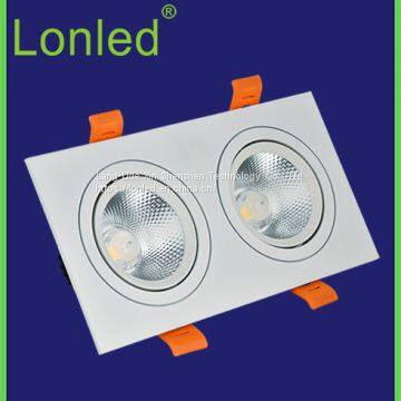 Recessed Square LED Spotlight Aluminum Case 2*5W Black High Power photo-3