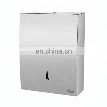 Commercial 304 stainless steel multifold manual hand paper towel dispenser