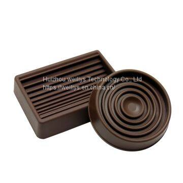 square and round furniture caster protectors non slip rubber carpet caster cups