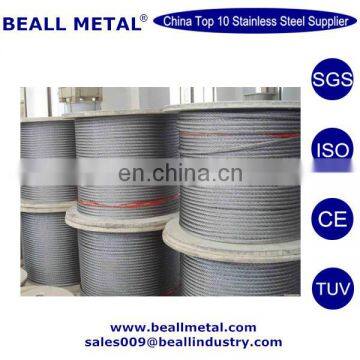 304/316 1x19/7x7/6x7+FC/7x19/19x7 Stainless Steel Wire Rope(Dia 3mm/6mm/9mm/12mm/16mm)