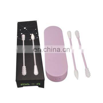 Reusable Double Sided Cotton Swab Bud Stick Ear Pick Makeup Cleaning Tool Eco-friendly Makeup Tool photo-3