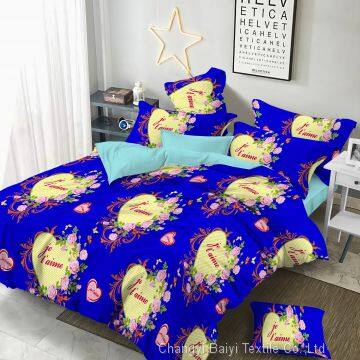 Fashion Style Designer Bedding Comforter Sets Bed Sheet Brushed Microfiber Fabric Bedding Set photo-3