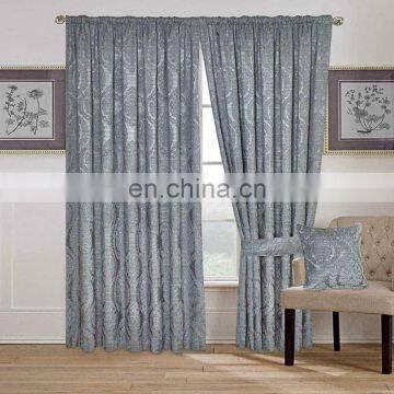 Printed Jacquard Pencil Pleat Curtain