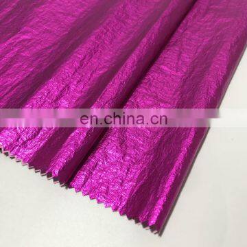 High Quality Waterproof Silver Foil Gilding Crinkle Nylon Taffeta For Down Jacket photo-7