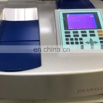 double beam uv visible spectrophotometer band with 0.5/1/1.5/2/4/5 nm adjustable