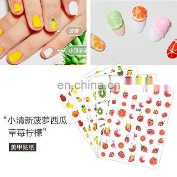 JOYFUL 685-689 hot sale summer fresh pineapple watermelon strawberry lemon fruit Nail stickers