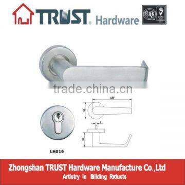 LH019:Trust Stainless Steel Solid Lever Handle with Escutcheon