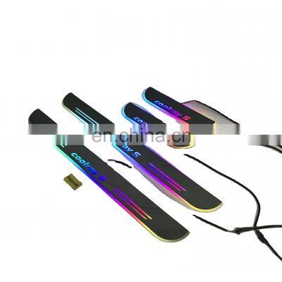 Led Door Sill Plate Strip for geely coolray dynamic sequential style step light door decoration step