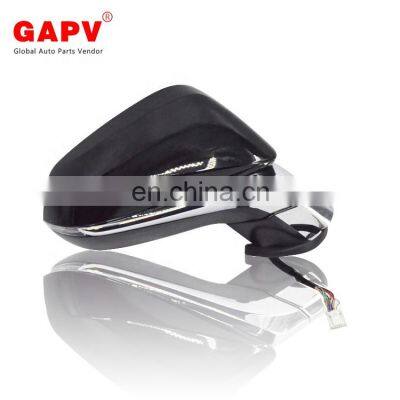 GAPV factory price side mirror black 12 wries folding for toyota  RX 2016 87910-48720