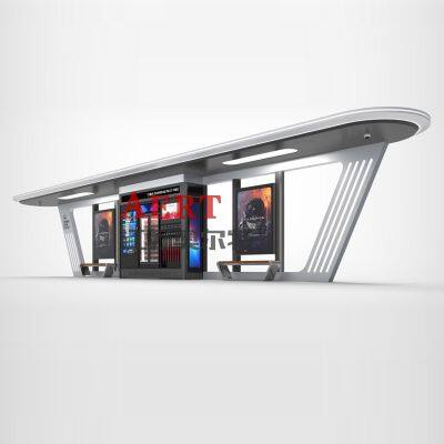 Student Rolling System Bus Stop Intelligent Bus Stop Kiosk Advertising Light Box Factory photo-4