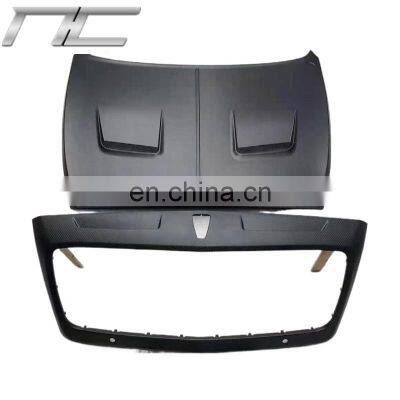 Facelift Parts Mansori Style Carbon Fiber Front Grill Mesh Frame Cover Car Engine Hood Vents Cover For Bentley Bentayga