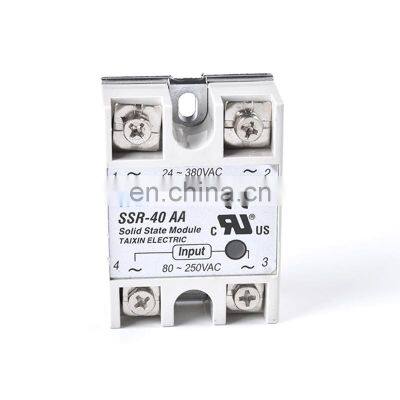 Solid State Relay Module SSR-25AA SSR-40AA SSR 40A 80-250VAC Input to 24-380VAC Output Industry Control