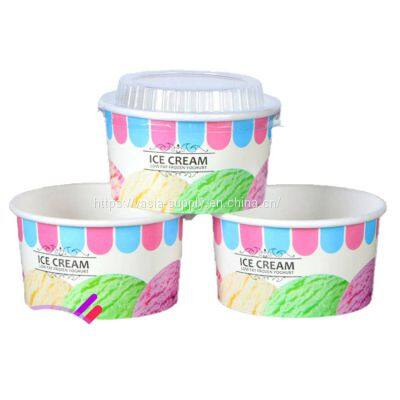 Ice cream cups 6 oz paper cups with lids biodegradable storage containers
