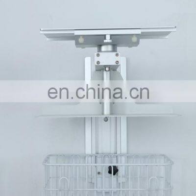 Good Quality Aluminum Alloy Medical Instrument Patient Monitor Trolley Wall Stand for Hospital photo-2