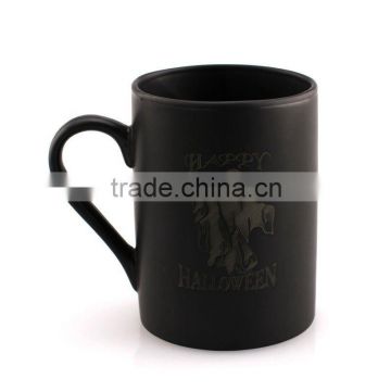 Promotional laser engraved halloween ceramic mug / mugs and cups / stoneware mug