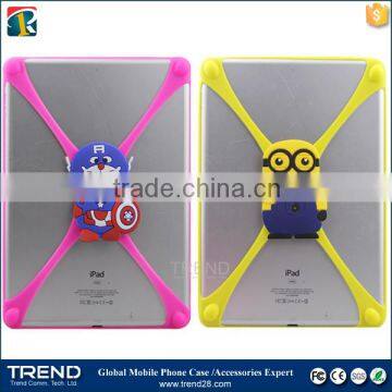 Big size 3d cartoon silicone bumper case for ipad air, universal silicone phone case