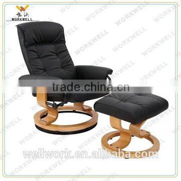 WorkWell modern comfortable leather recliner chair with footrest kw-R27