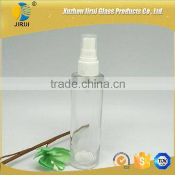 120ml clear lotion glass bottle with dispenser/cosmetic glass bottle