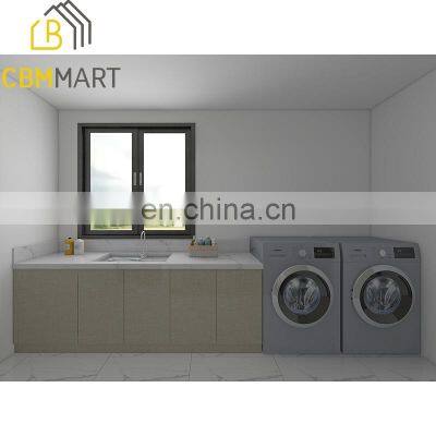 Customized Modular Kitchen Furniture Design Wood Grain Kitchen Cabinet for Wholesales photo-5