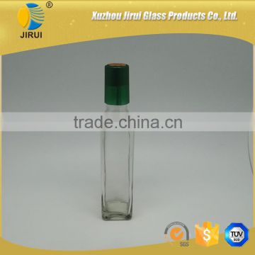 250ml Square Shape Clear Glass Olive Oil Bottle