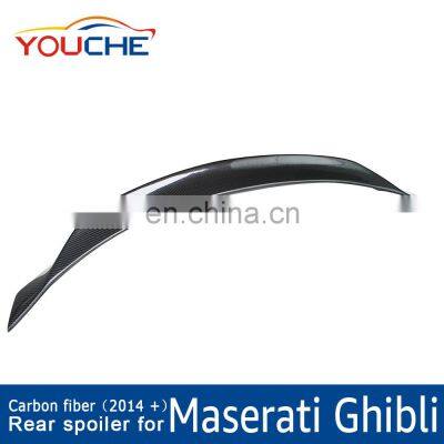 ASPEC Style Carbon Fiber Rear Trunk Boot Spoiler for Maserati Ghibli 2014-2018 photo-4