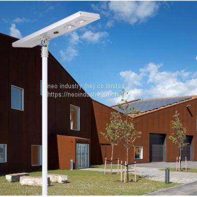 High Power Radar Motion Sensor Outdoor All in One Solar Led Street Light 50w photo-2