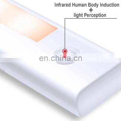 LED Smart Sensor Wall Light Cabinet Light Corridor Battery Type Aluminum Bar Night Light