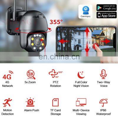4G SIM CARD 2MP IP Camera 5X Optical Zoom Security Outdoor PTZ 1080P HD CCTV Dome Surveillance Cam Motion Tracking CamHipro photo-3