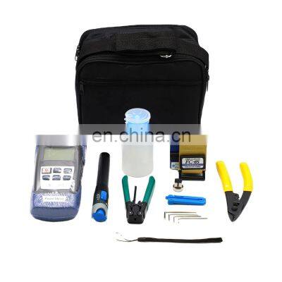 FTTH Fiber Optic Tool Kit with Optical Power Meter and Visual Fault Locator and FC-6s Fiber Cleaver