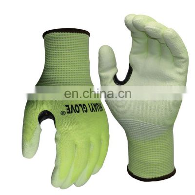 EN388 Level 5 Thumb Crotch Reinforced Synthetic Cut Resistant Gloves with PU Coating