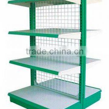 gondola shelf with back wire rack