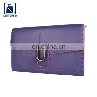 Best Quality Top Selling Luxury Fashion Style Polyester Lining Material Wholesale Genuine Leather Clutch for Women photo-4