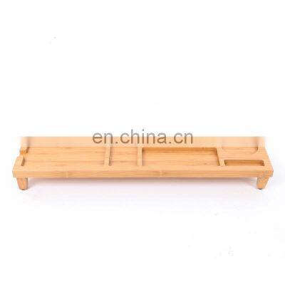 Customized Multifunction Office Bamboo-products Bamboo Desk Organizer Storage Accessories photo-5
