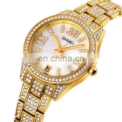 1741 new hour date bracket time skmei beautiful women watch stainless time waterproof lady watches factory