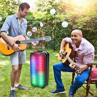 Zqs4235 OEM Portable 4-inch*2 Speaker 16W Power Wireless Bluetooth Speaker With Colorful Lights