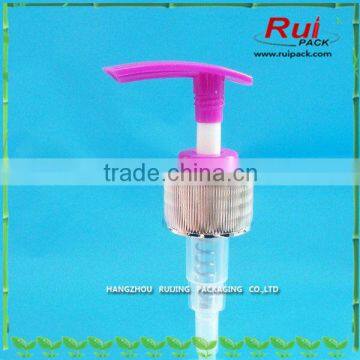 UV silver ribbed Lotion Pump, 24mm shower gel dispenser