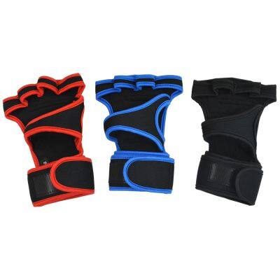 Gloves Manufacturer Custom Non-Slip Unisex Gym Gloves Printed Logo Weight Lifting Sports Training Elastic Wristband Half Finger Bodybuilding Cycling photo-4