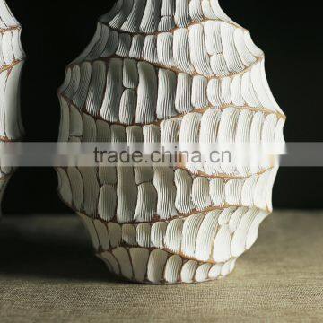 Minimalist Modern Creative Crafts Resin Threaded Plug Vases Resin Vases Flower Garden Decoration photo-2