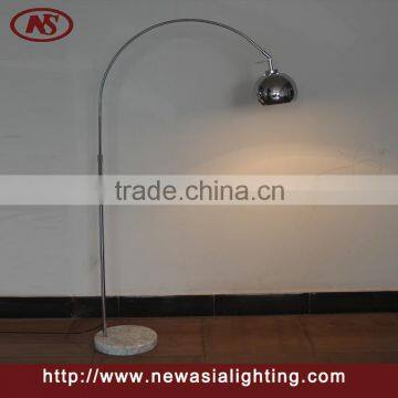 New design marble base downlight arc metal floor lamp for home and hotel decoration