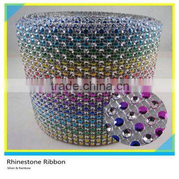 18 Rows Crystal Plastic Black Base Wedding Trimming Mesh 10 Yards photo-6