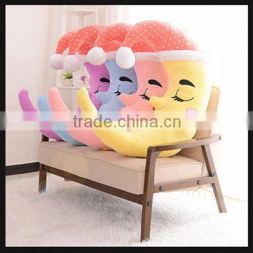 emoji stuffed plush soft toy moon shaped cushion