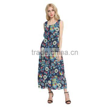 Elegant Colorful High Quality Sleeveless Rockabilly Dress