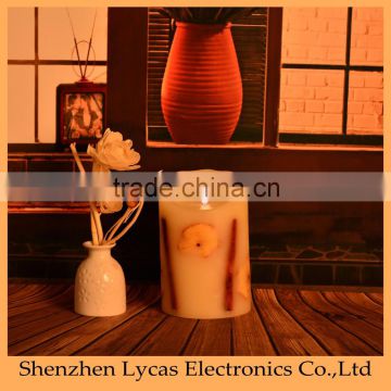 plain top LED flameless candle wax, birthday soy candle wax/